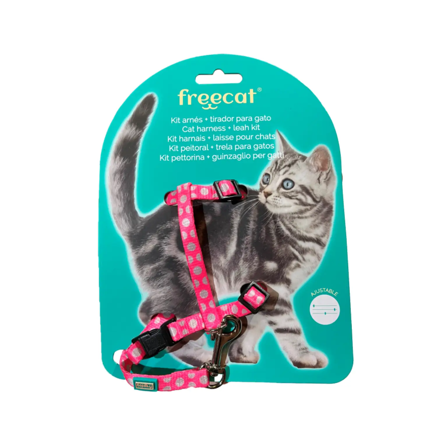 Kit Arnés + Correa Para Gatos 10mmx22/32 cm 10mmx120 cm Freedog - Image 2