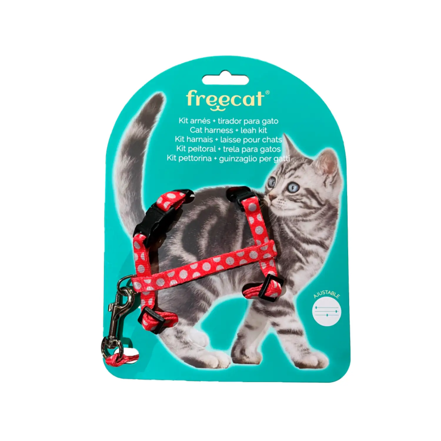 Kit Arnés + Correa Para Gatos 10mmx22/32 cm 10mmx120 cm Freedog - Image 3