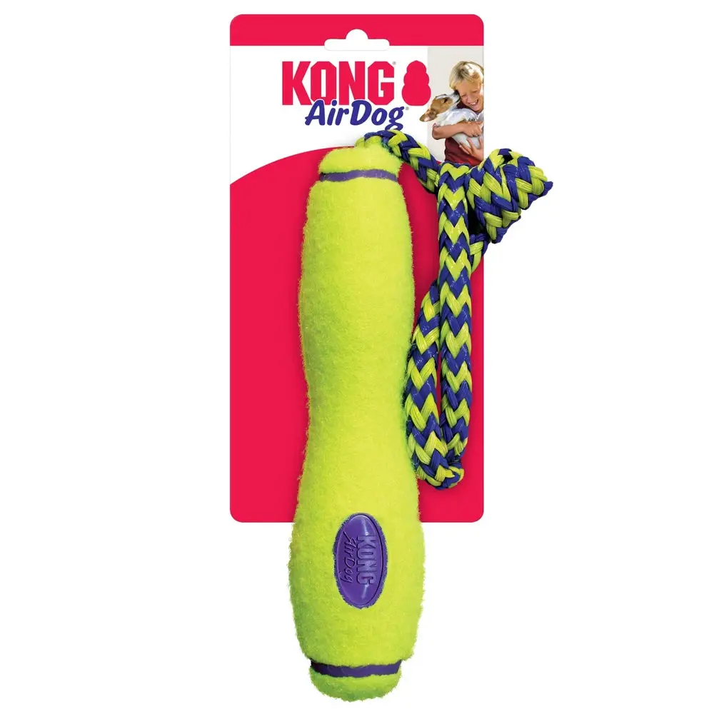 KONG Air Stick Squeaker M Con Cuerda Juguete para Perros