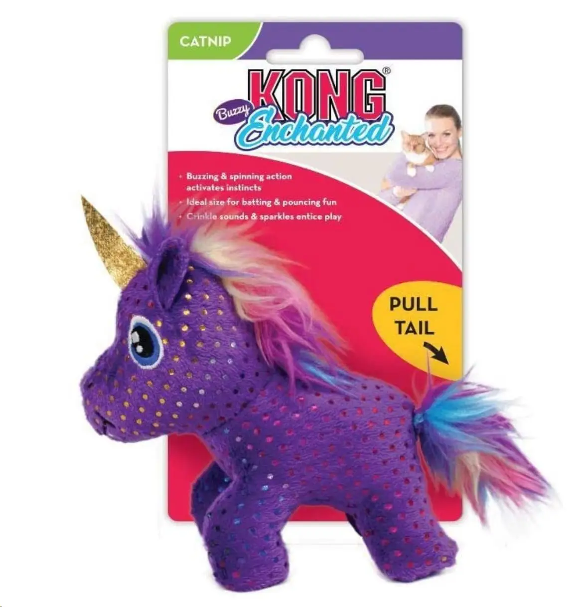 KONG Cat Buzzy Enchanted Unicornio 5,7X10X12 cm