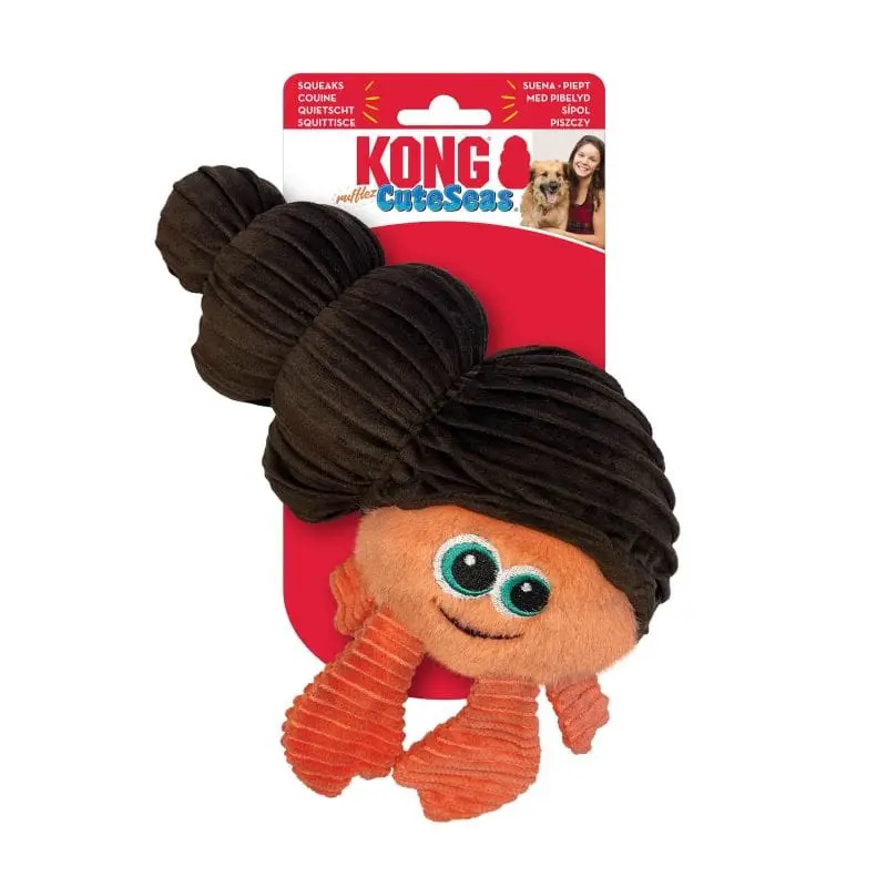 KONG Cuteseas Rufflez Hermit Crab S/M Juguete para Perros