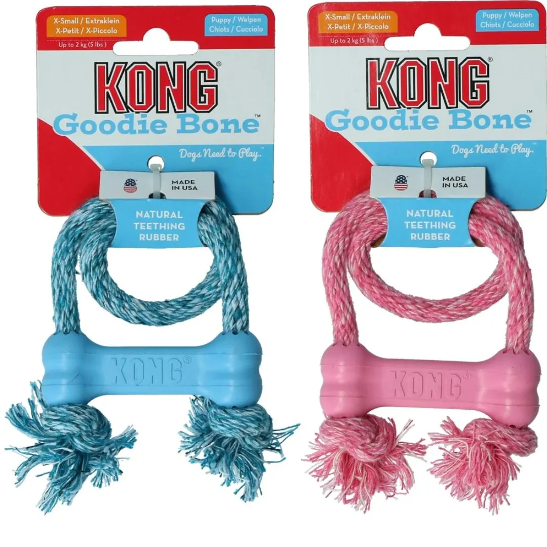 KONG Puppy Goodie Bone con Cuerda