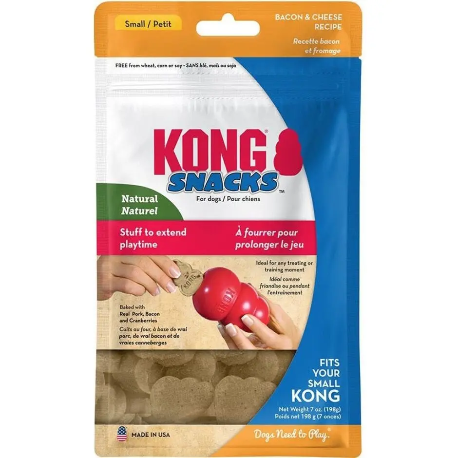 KONG Snacks Galletas Naturales para Perros de Bacon y Queso para Perros