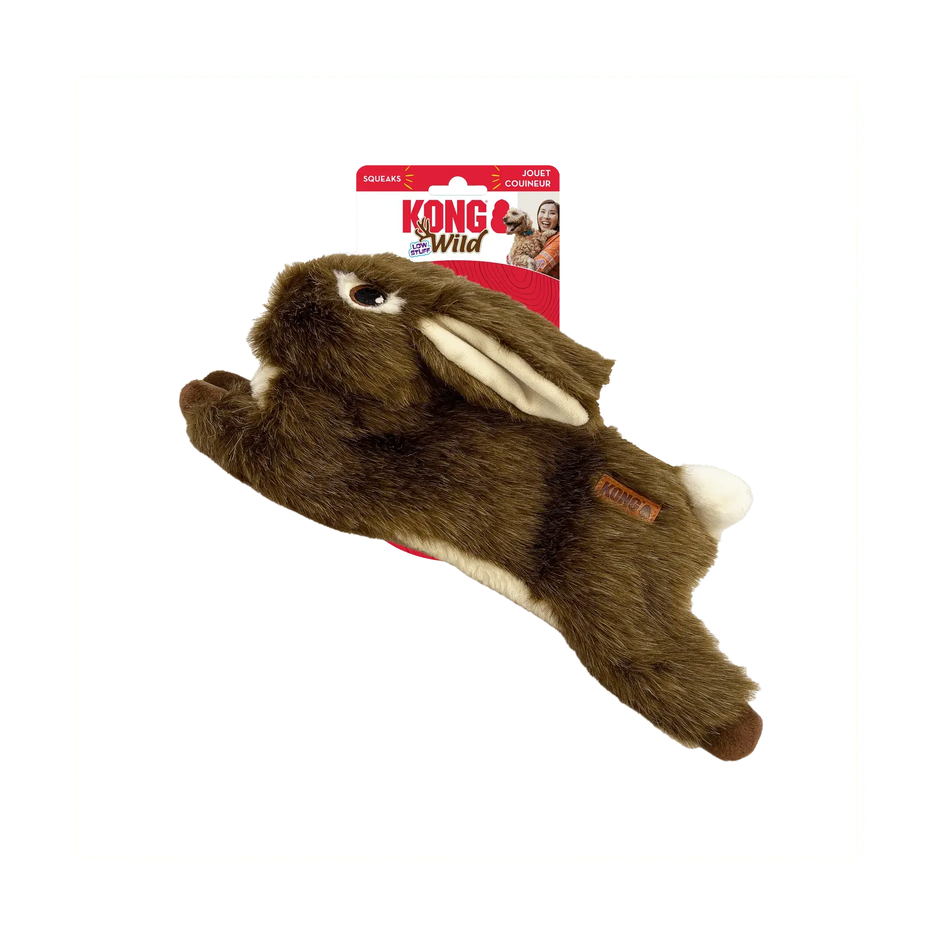 KONG Wild Low Stuff Liebre M Juguete para Perros