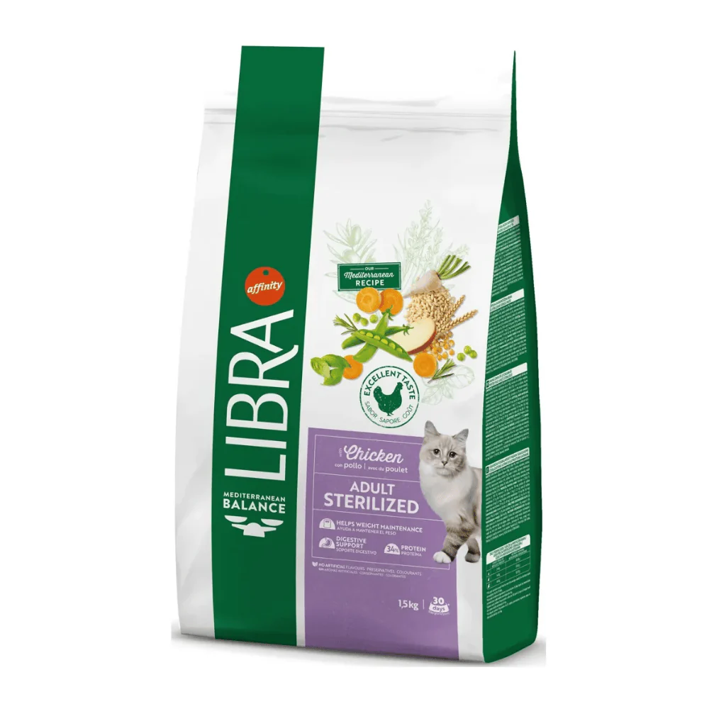 Libra Cat Adult Sterilized Chicken Pienso con Pollo para Gatos Esterilizados