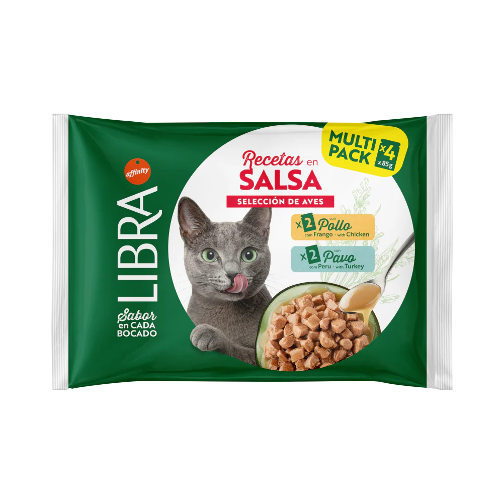 Libra Paté en Salsa de Pollo y Pavo Comida Húmeda para Gatos