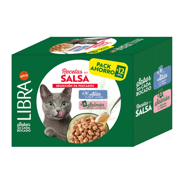 Libra Paté en Salsa de Salmón y Atún Comida Húmeda para Gatos - Image 2
