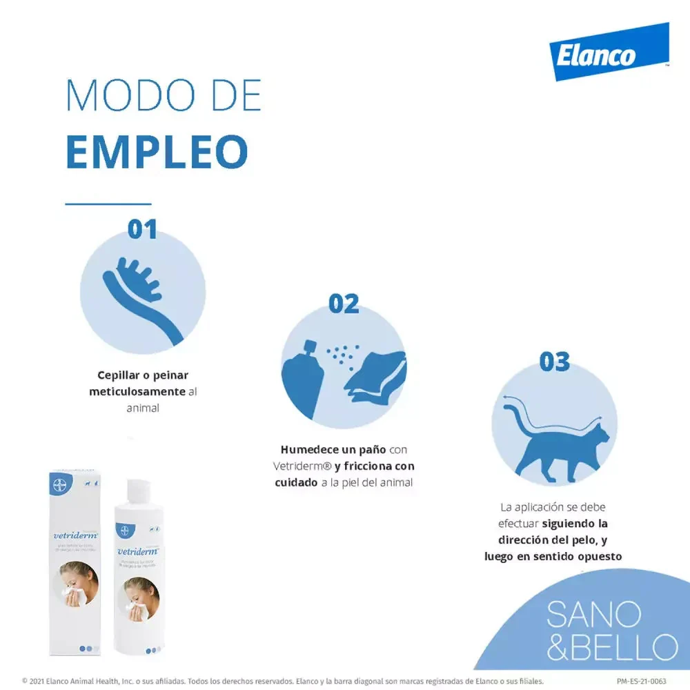 Elanco Vetriderm Antialérgico 350 ml Reduce Casos de Alergia para Dueños de Mascotas - Image 3