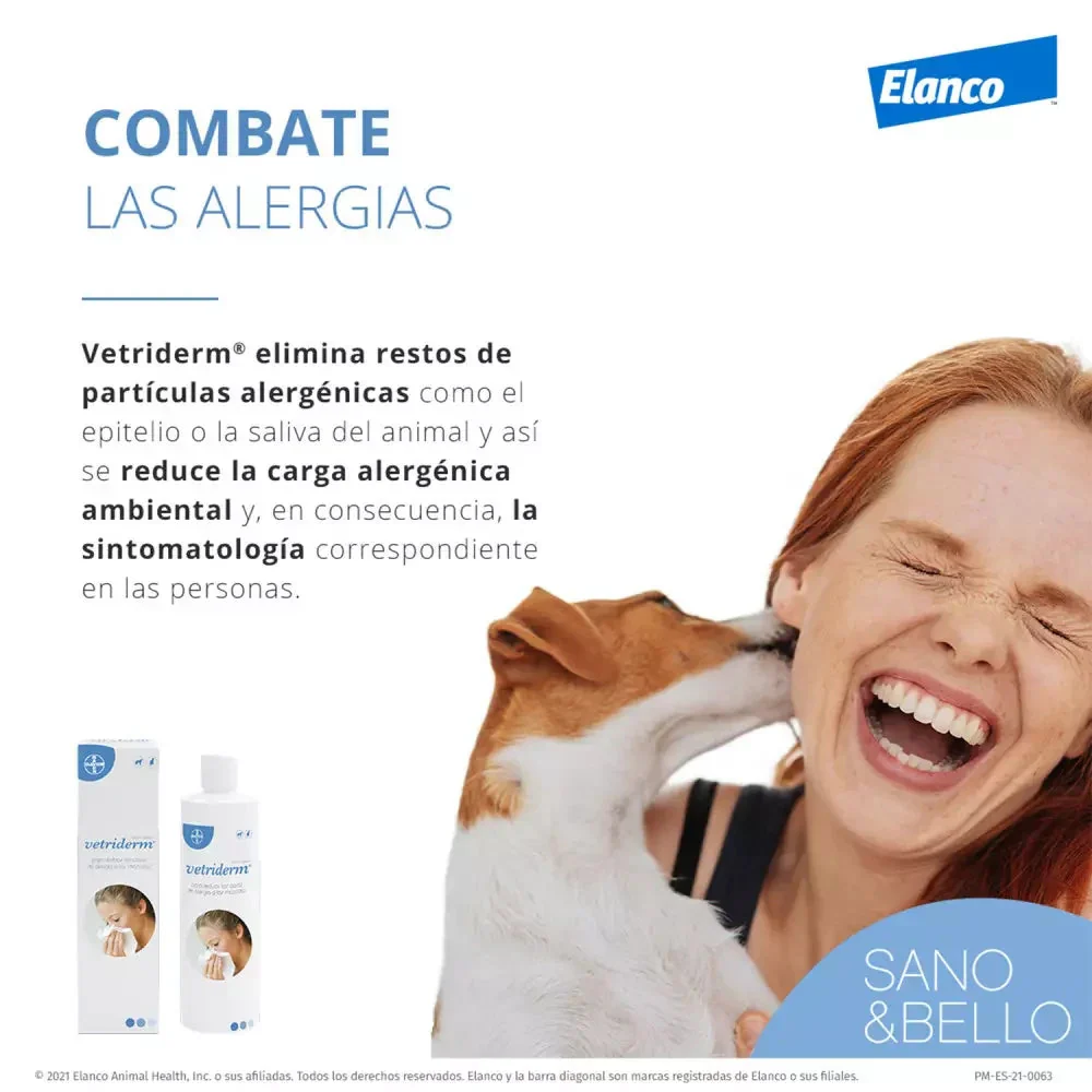 Elanco Vetriderm Antialérgico 350 ml Reduce Casos de Alergia para Dueños de Mascotas - Image 4