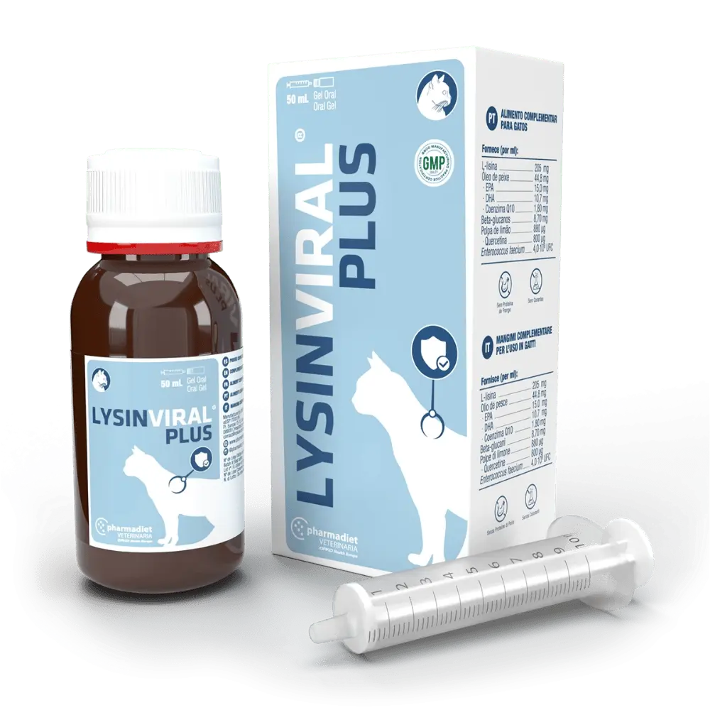 Lysinviral Plus Gel para Reforzar el Sistema Inmune en Gatos 50 ml