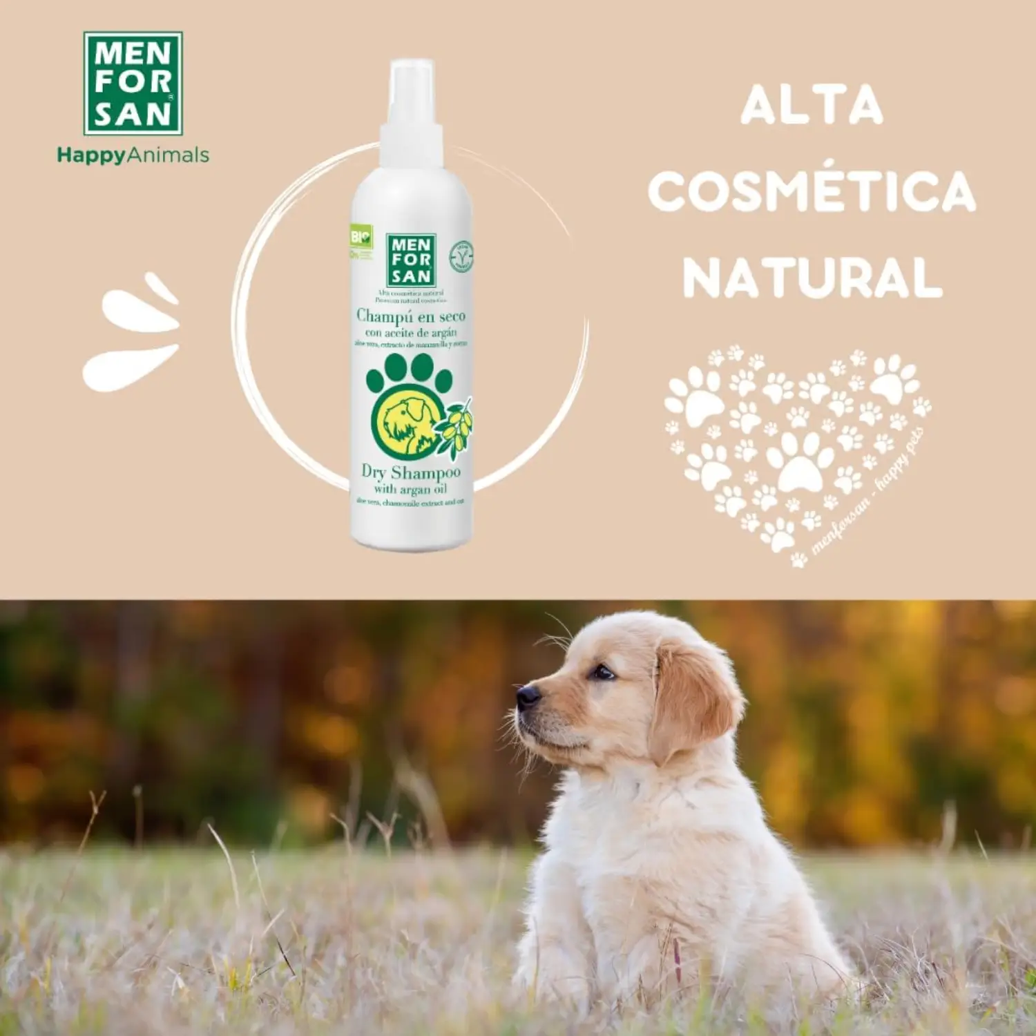 Menforsan Champú en Seco para Perros con Aceite de Argán 250 ml - Image 4