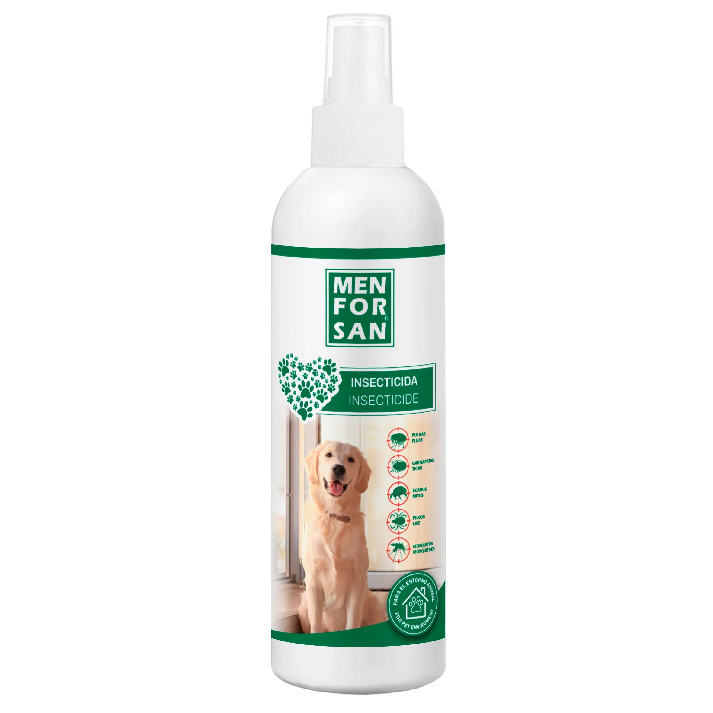 Menforsan Insecticida para el Entorno de Perros | Tetrametrina y Permetrina