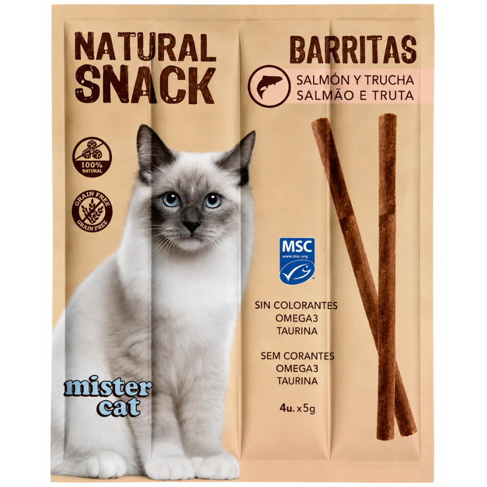 Mister Cat Snack Natural Barritas para Gatos Pack Ahorro