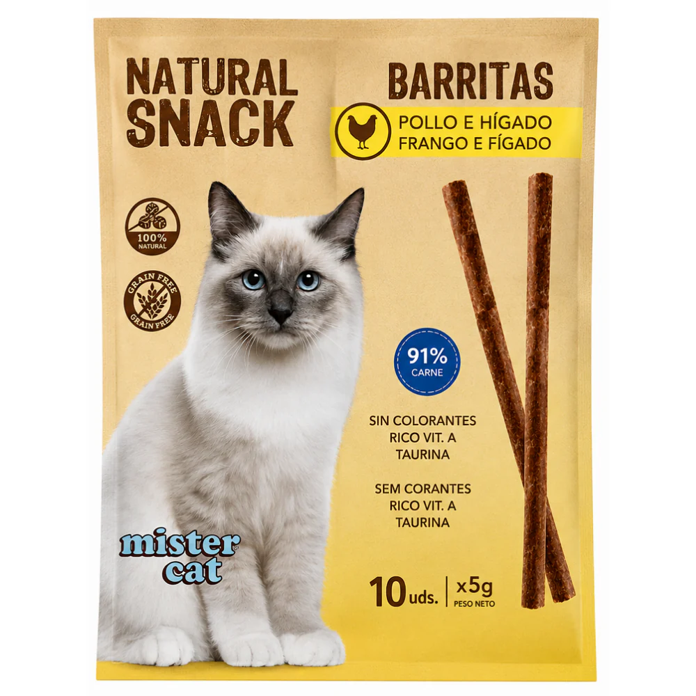 Mister Cat Snack Natural Barritas para Gatos Pack Ahorro - Image 4