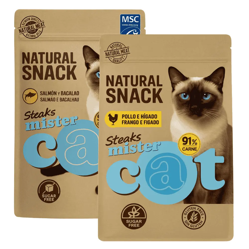 Mister Cat Snack Natural Steaks para Gatos 35 g