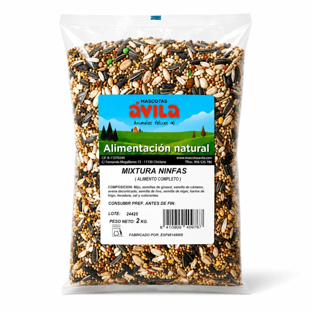 Sinfonía Mixtura para Agapornis y Ninfas Alimentación Natural Bolsa