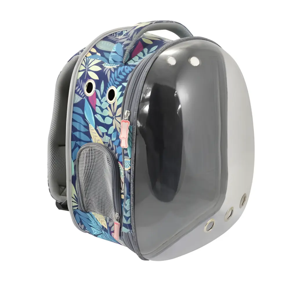 Mochila Para Mascotas Space con Flores 33X26X43 cm