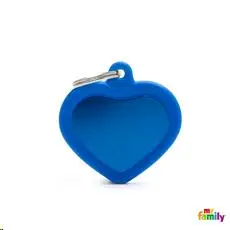 My Family Corazon Aluminio Azul con Goma Hta02Blue