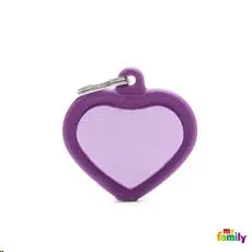 My Family Corazon Aluminio Lila con Goma Hta02Purple