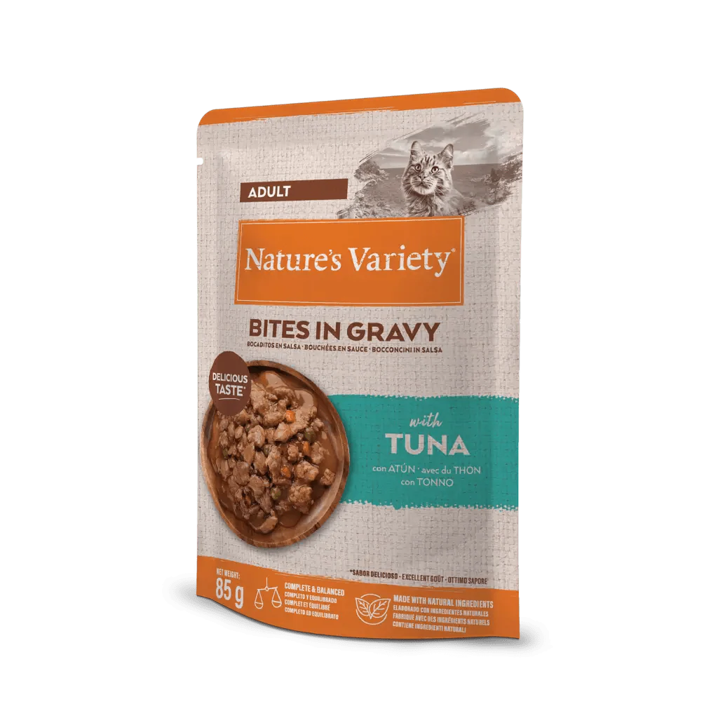 Nature'S Variety Cat Bocaditos en Salsa con Atún 85 g