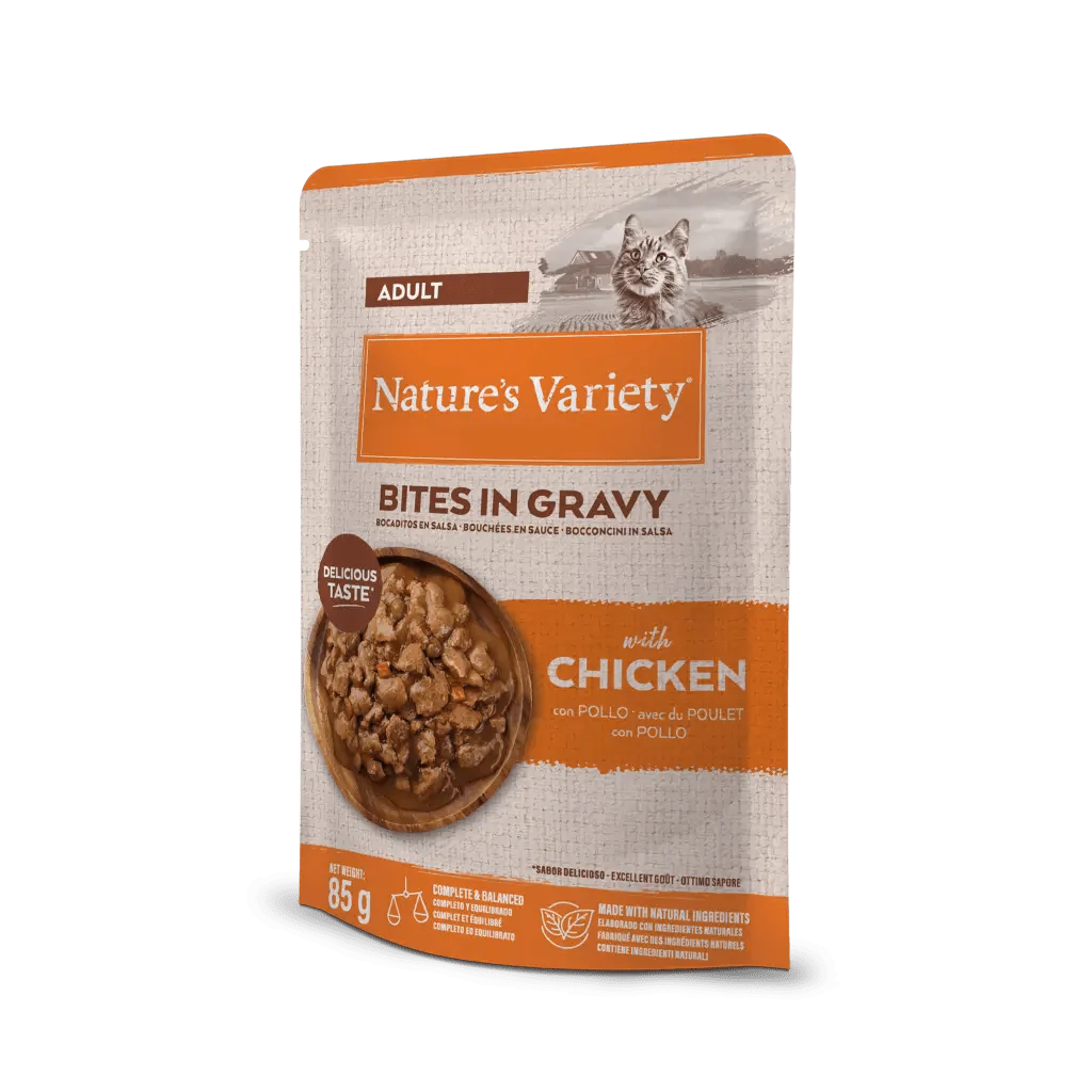 Nature'S Variety Cat Bocaditos en Salsa con Pollo 85 g
