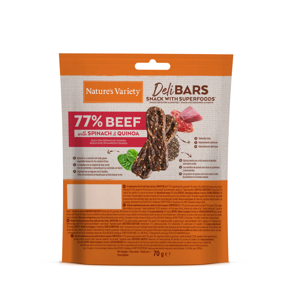 Nature's Variety DeliBars Superfood Ternera Snack para Perros - Image 2