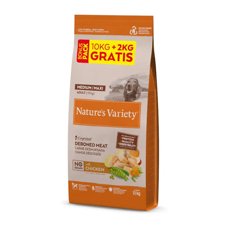 Nature'S Variety No Grain Medium/Maxi Pollo Campero Pienso Sin Cereales para Perros