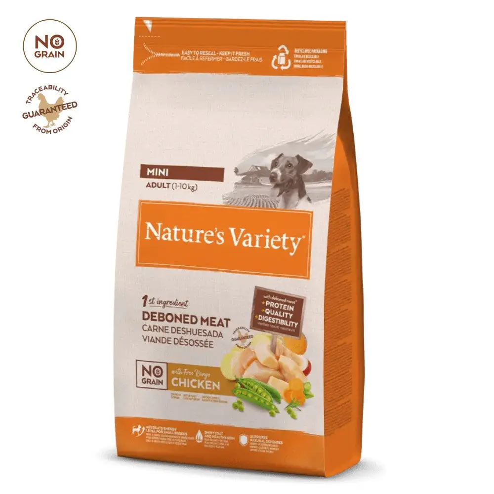 Nature'S Variety No Grain Adult Mini Pollo Campero Pienso Sin Cereales para Perros