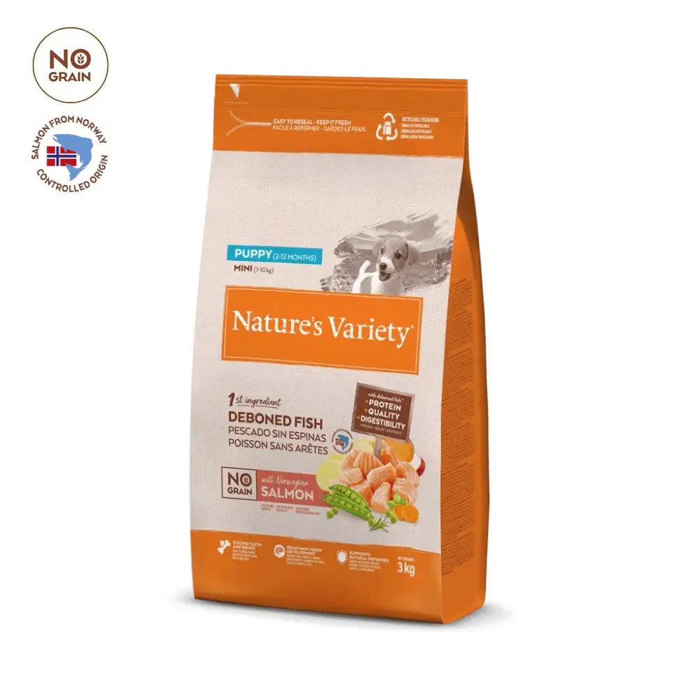 Nature'S Variety No Grain Puppy Mini Salmón Pienso Sin Cereales para Cachorros