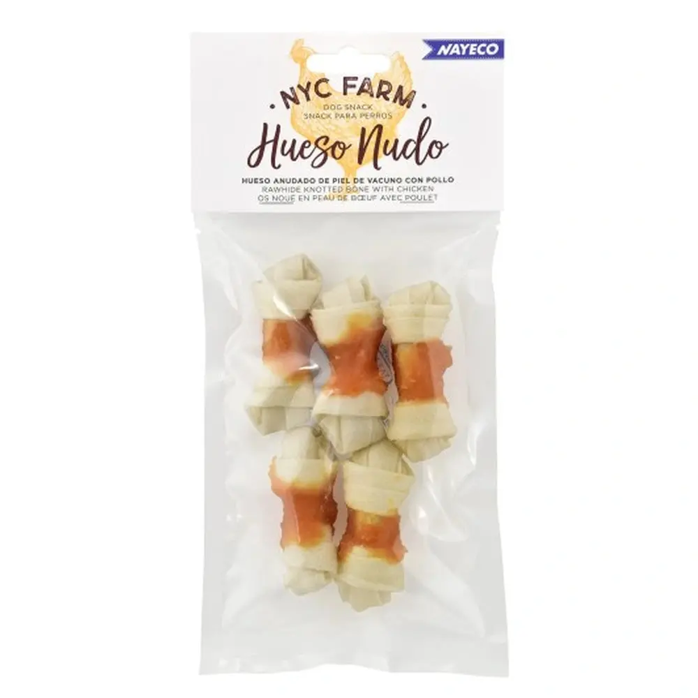 Nayeco Farm Hueso Nudo con Pollo Snack Masticable para Perros