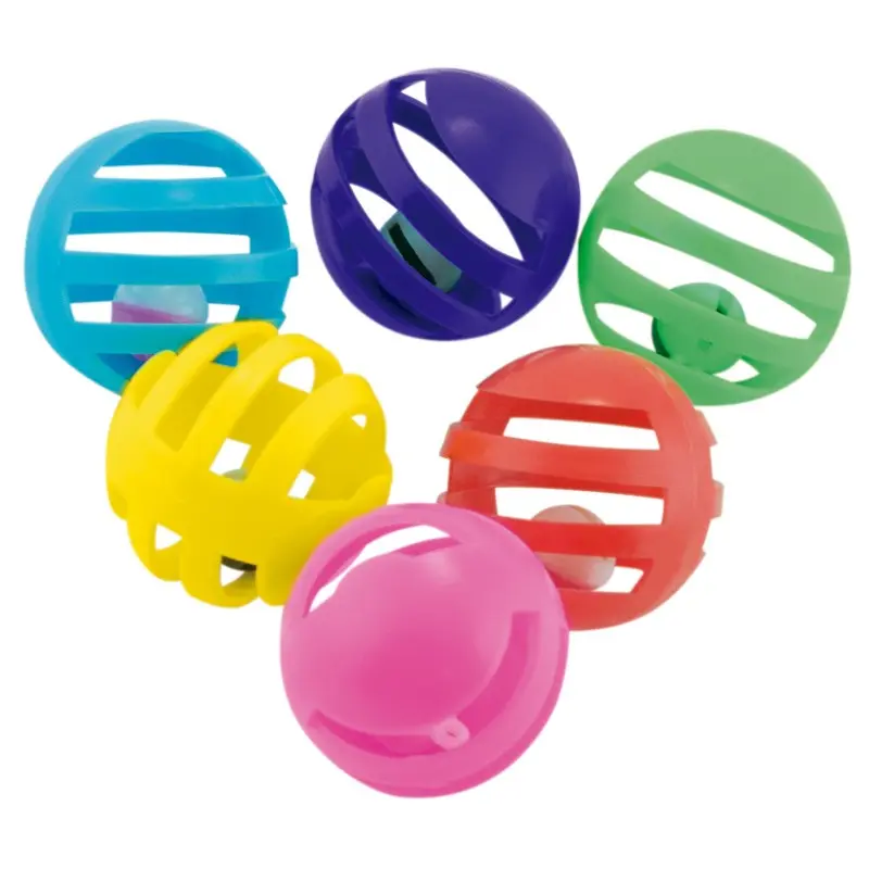 Nayeco Pack de 6 Pelotas con Cascabel para Gatos