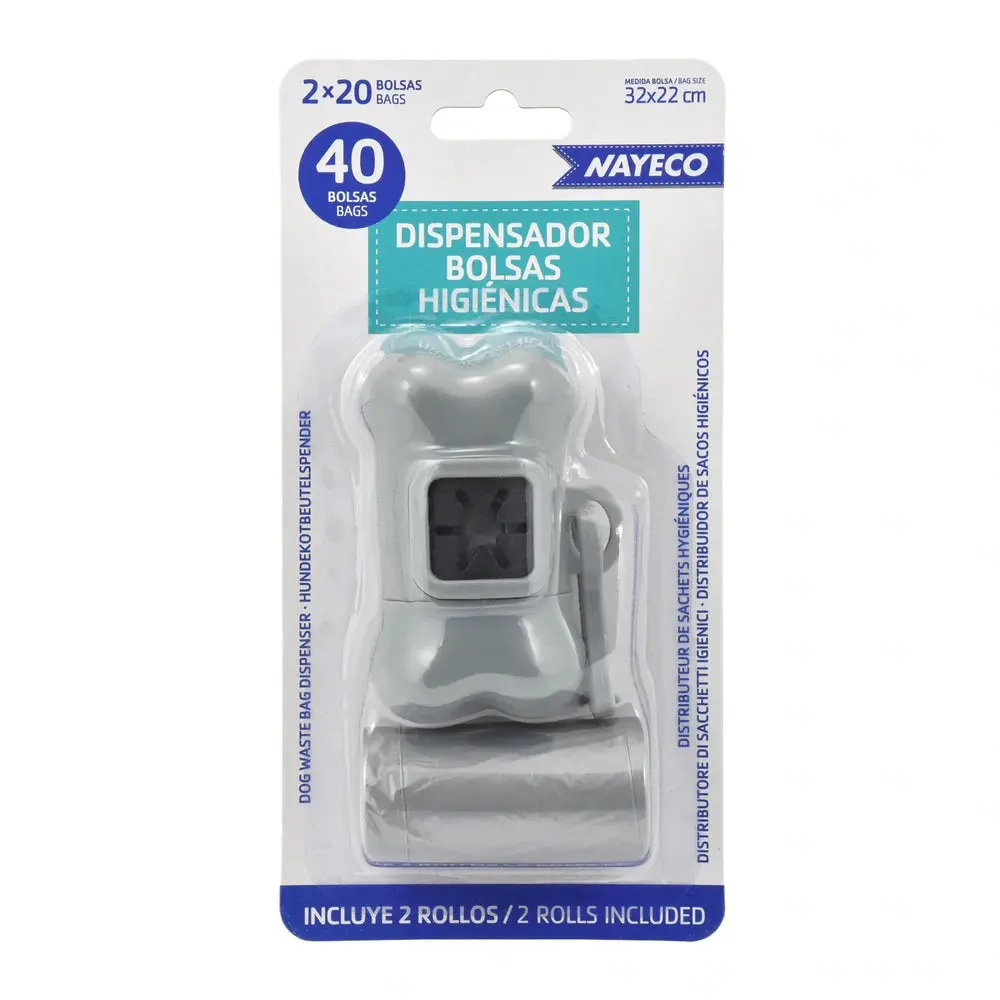Nayeco Portabolsas Higiénicas + Pack de 2 Rollos de 20 Bolsas para Recoger Excrementos - Image 4