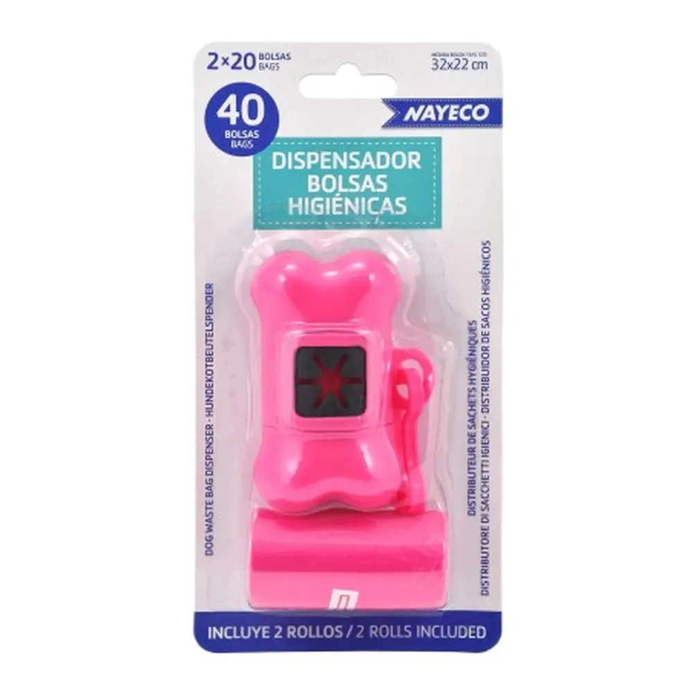 Nayeco Portabolsas Higiénicas + Pack de 2 Rollos de 20 Bolsas para Recoger Excrementos - Image 5