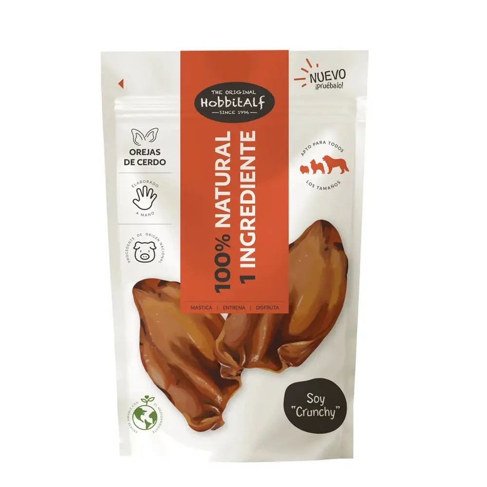 Hobbitalf Oreja de Cerdo 100 g - Snack Natural para Perros
