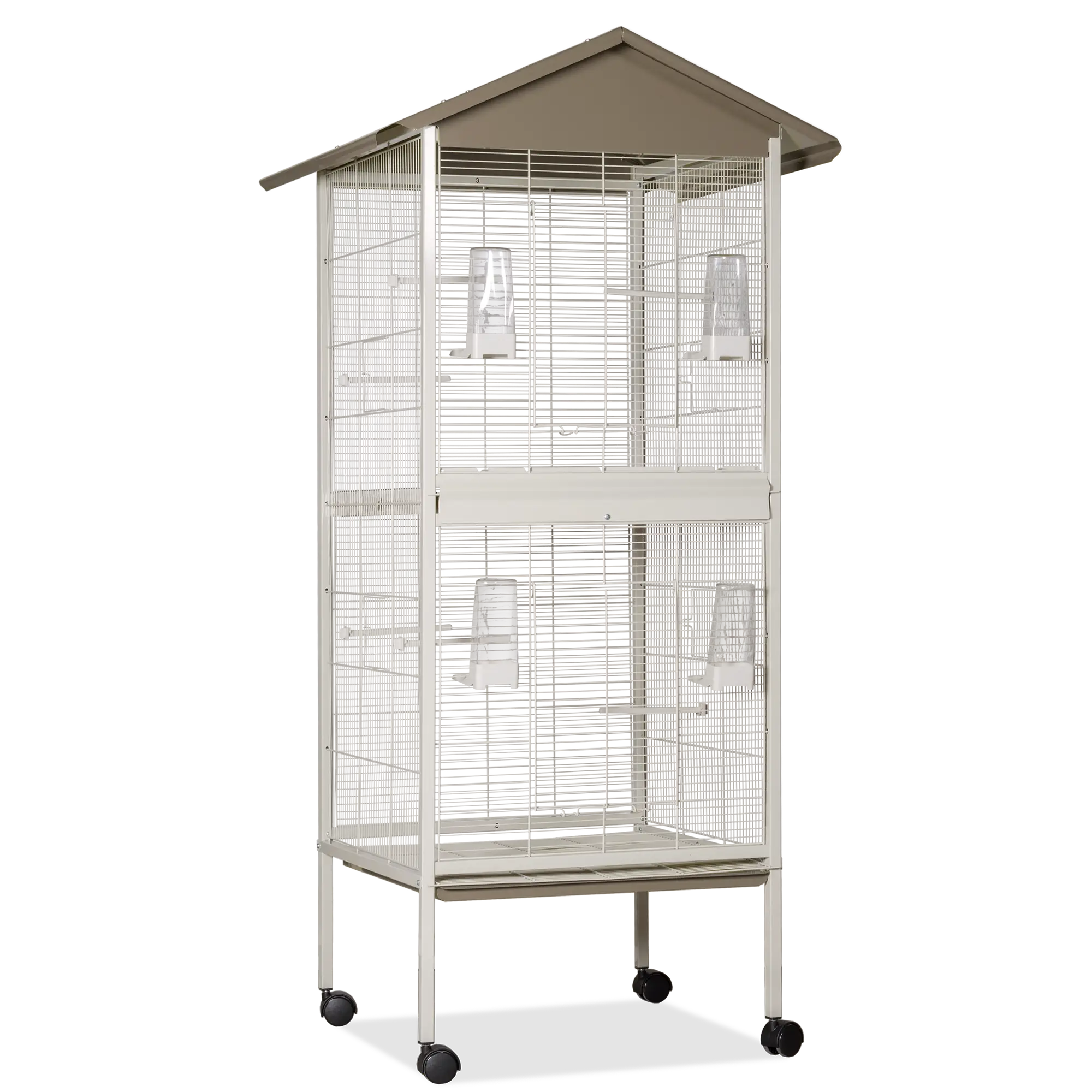 Pajarera 446 C/Separacion Crema-Taupe (78X74X165 Cm)