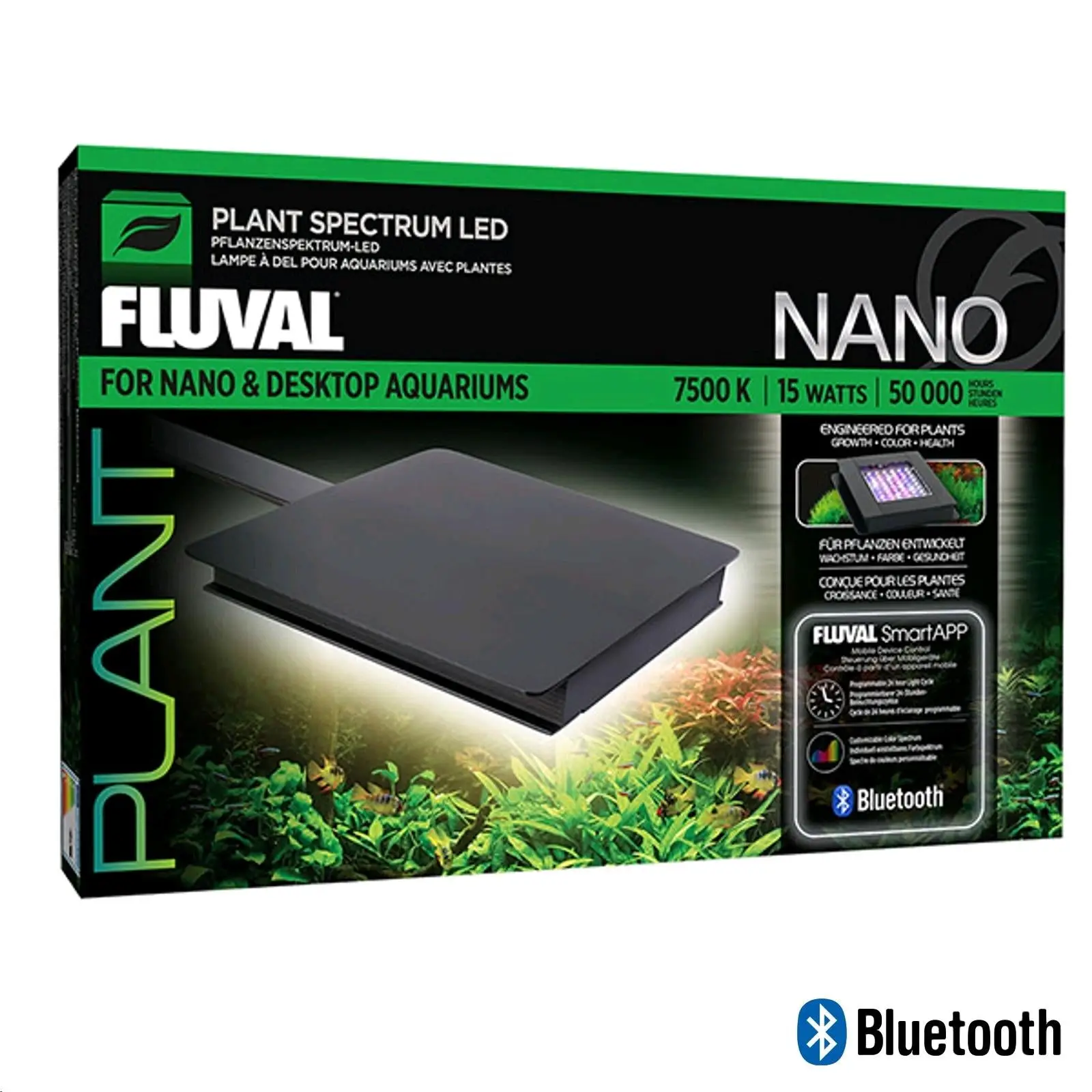 Pantalla Fluval Plantas 3.0 Led Nano15W 12,7-12,7 cm