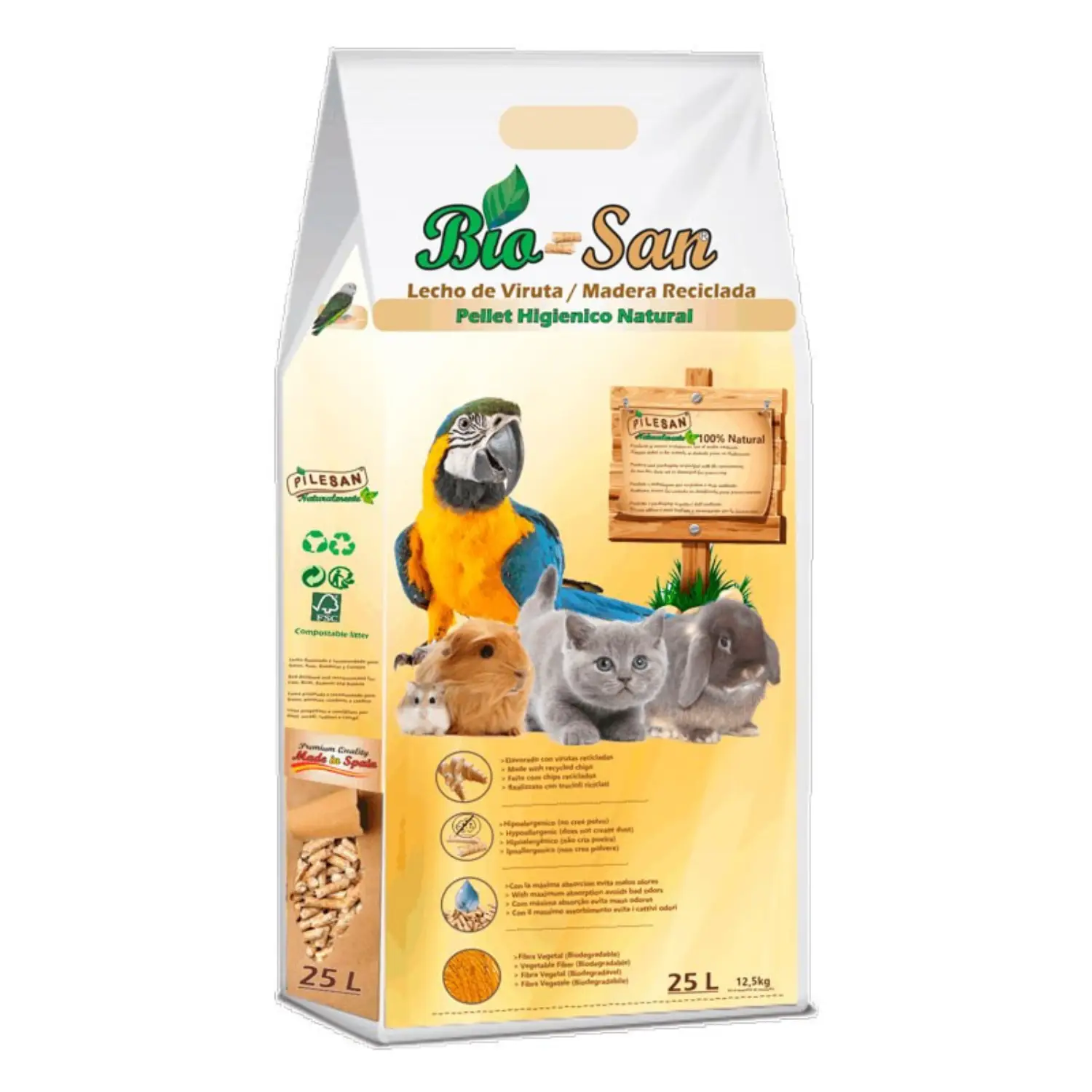 Pellet Higiénico Natural Lecho Viruta Granulada Biosan - Image 2