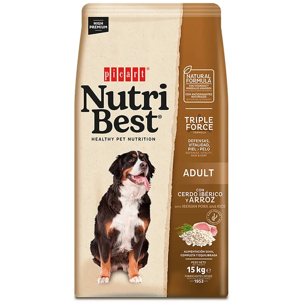 Picart Nutribest Adult Cerdo Ibérico y Arroz Pienso para Perros