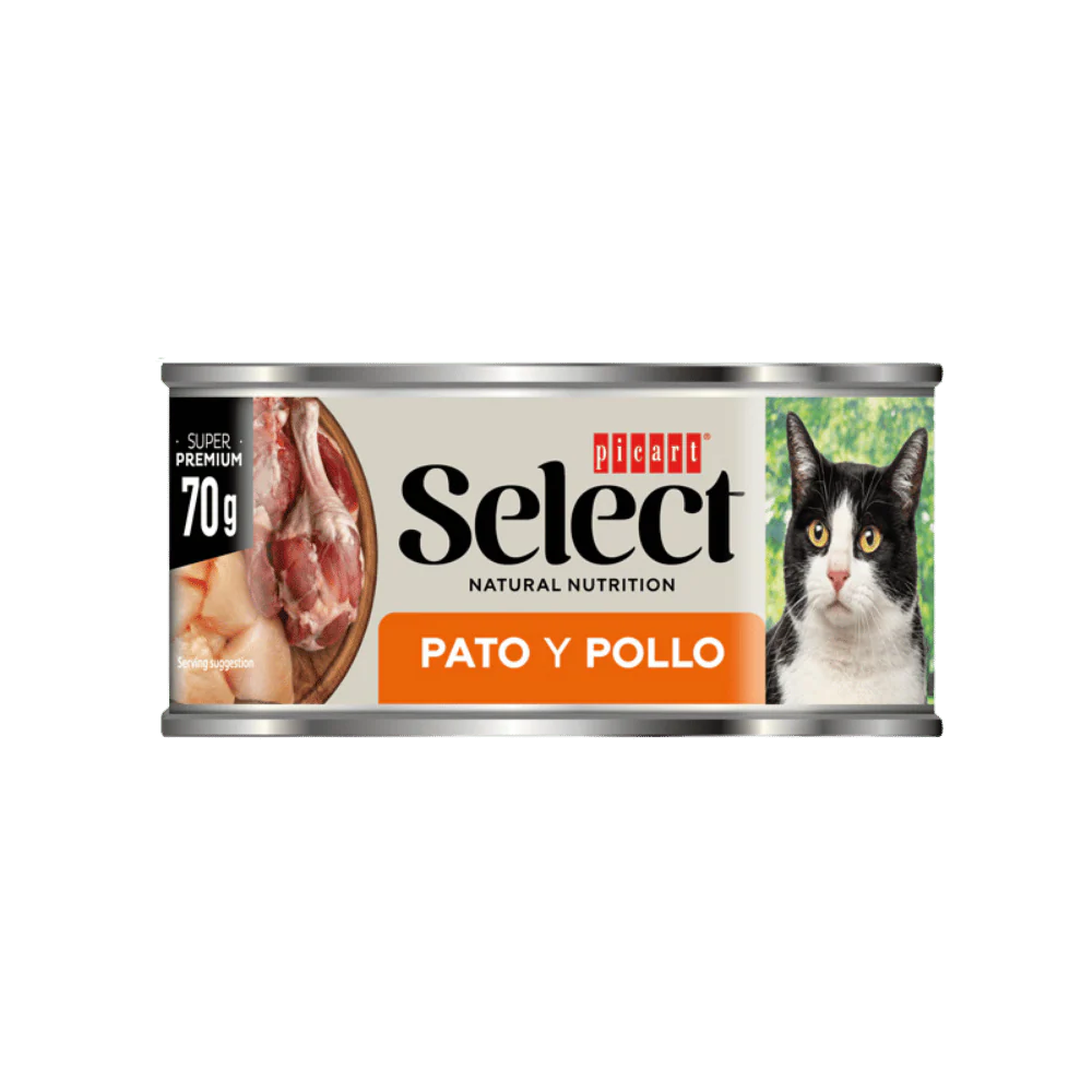 Picart Select Adult Pato y Pollo Lata Comida Húmeda para Gatos