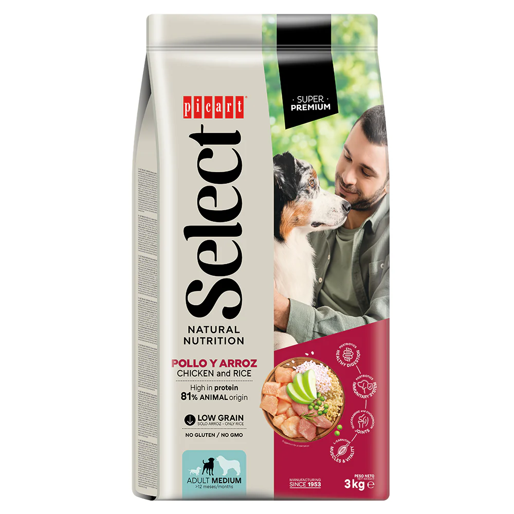 Picart Select Dog Medium Adult Chicken & Rice Pienso para Perros