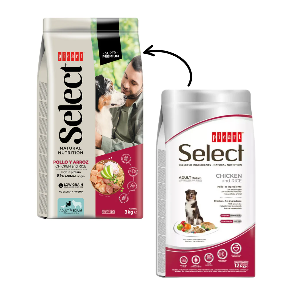 Picart Select Dog Medium Adult Chicken & Rice Pienso para Perros - Image 2