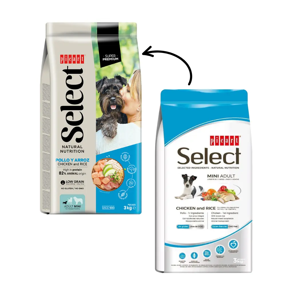 Picart Select Adult Mini Chicken & Rice Pienso para Perros - Image 2