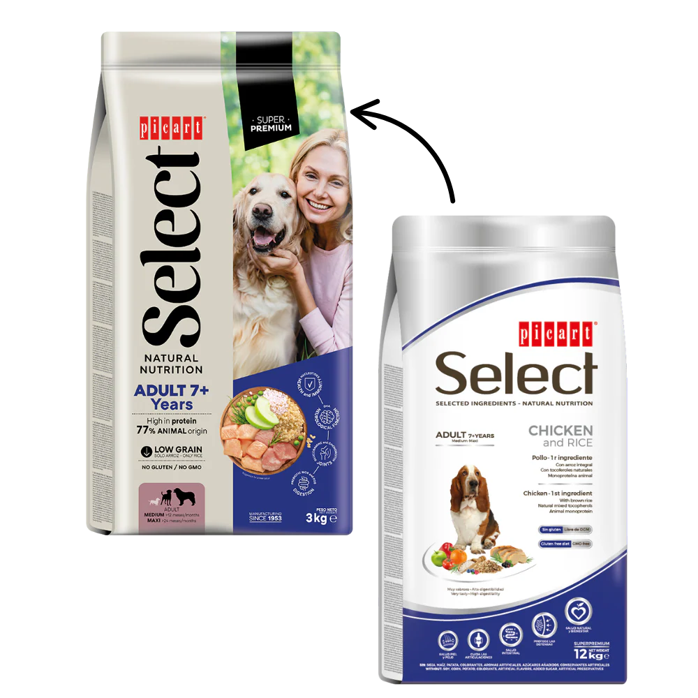 Picart Select Adult 7+ Years Chicken & Rice Pienso para Perros con Pollo y Arroz - Image 2