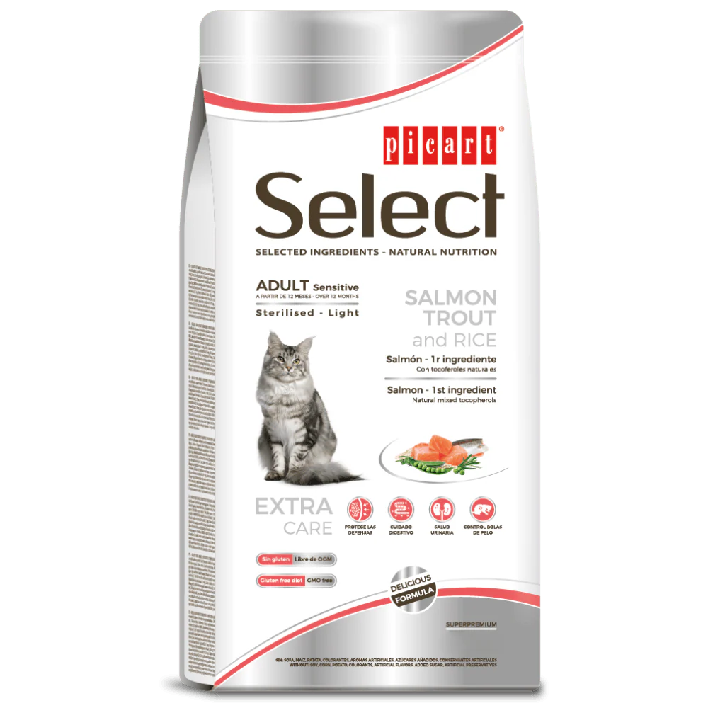 Picart Select Sterilized Light Sensitive Salmón Pienso para Gatos