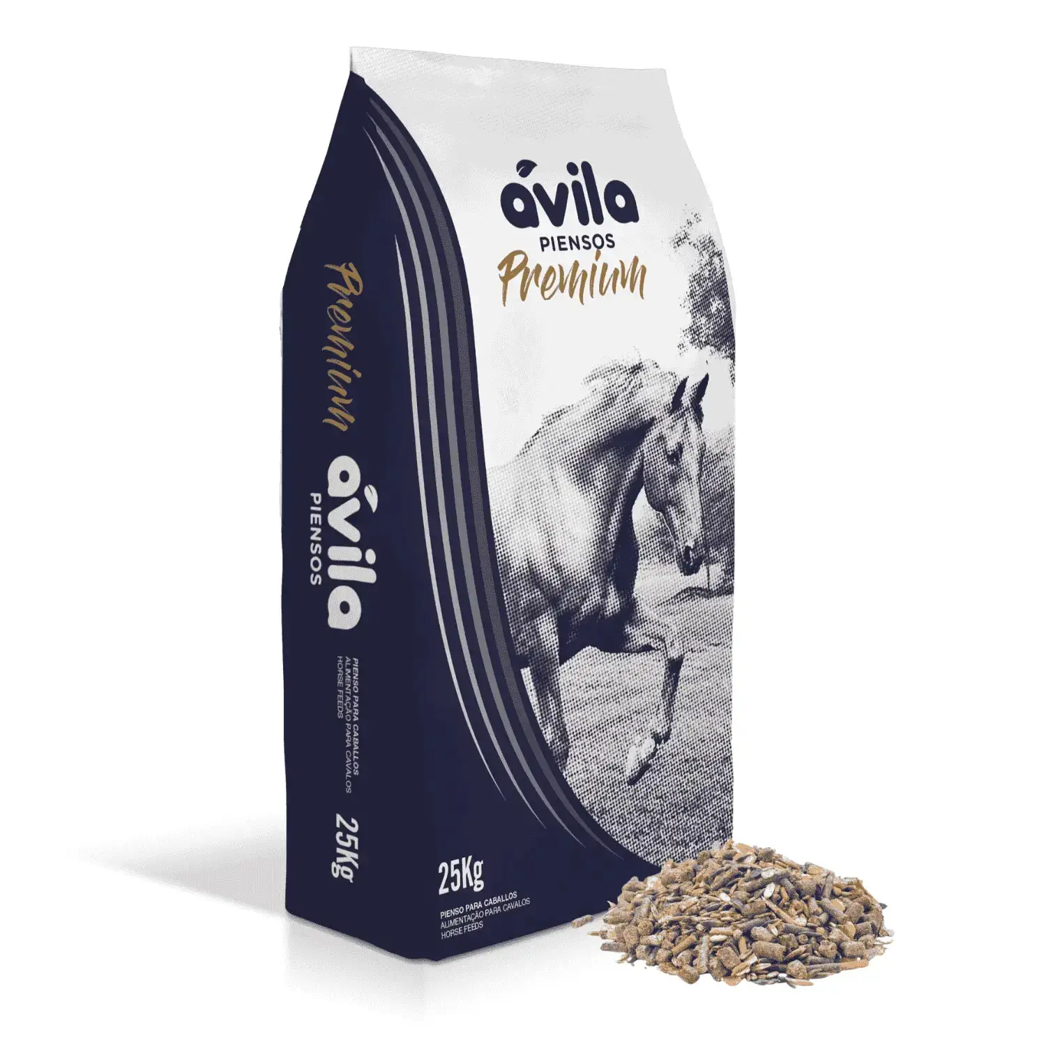 Premium Mix Basic | Alimento para Caballos de Competición | Mayor Energía y Vitalidad | con Vitaminas y Minerales de Rápida Absorción | 25 kg