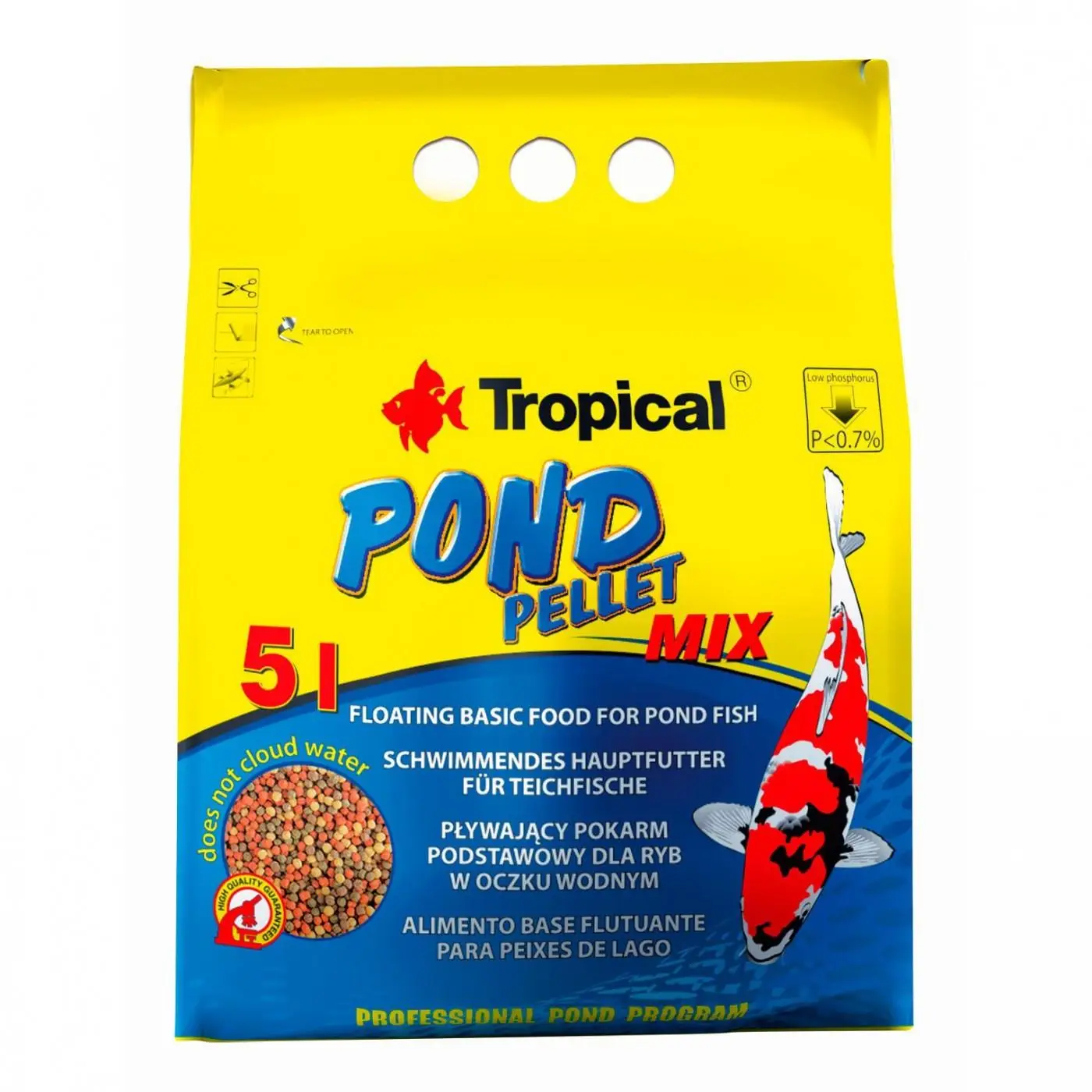 Pond Pellet Mix Bolsa 5L 650 g Tropical