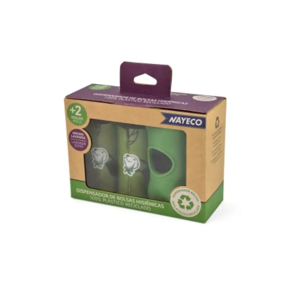 Portabolsas Higiénicas Reciclado+2 Rollos de 15 Bolsas Aroma Lavanda - Image 3