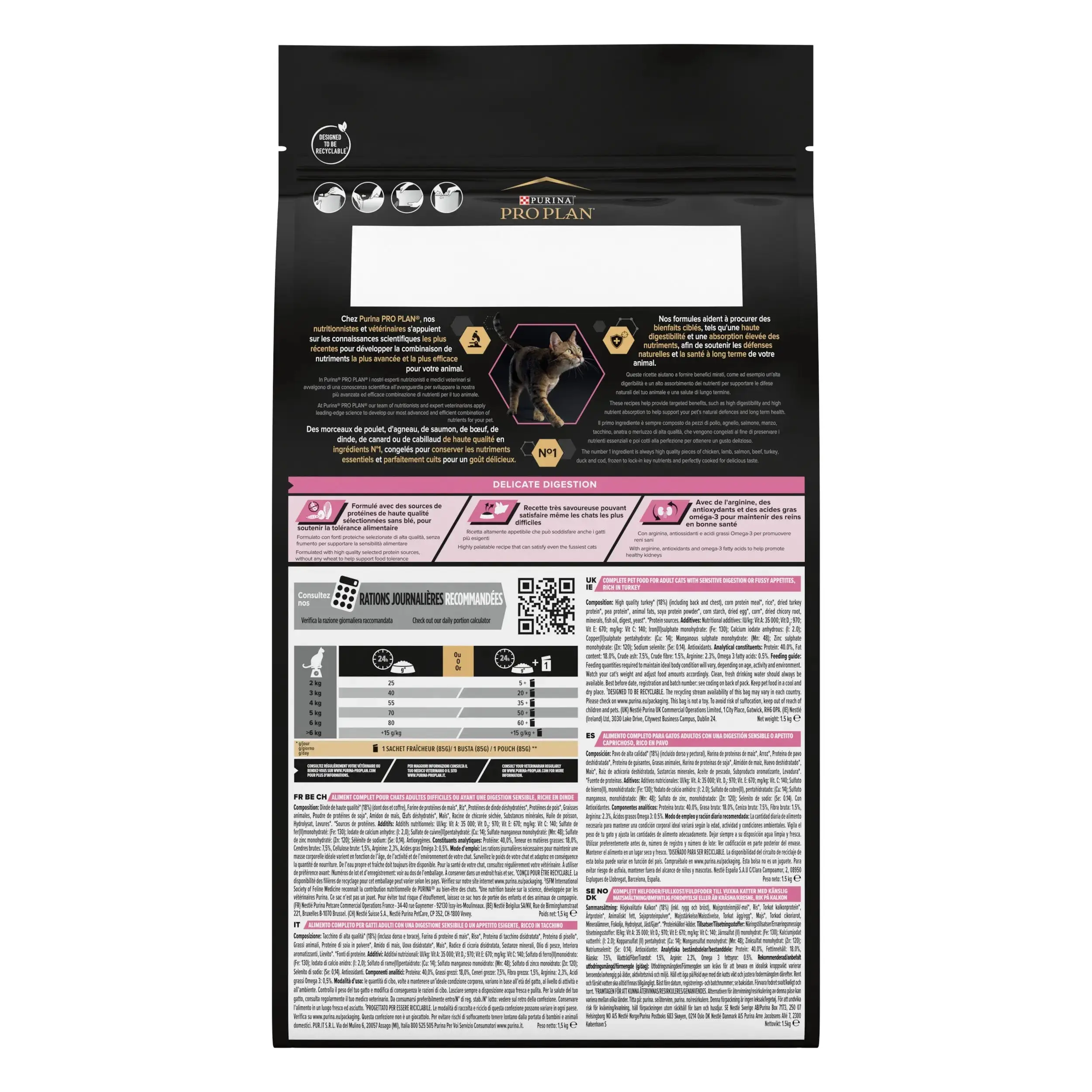 Pro Plan Cat Adult Delicate Digest Pavo 1,5 kg - Image 2