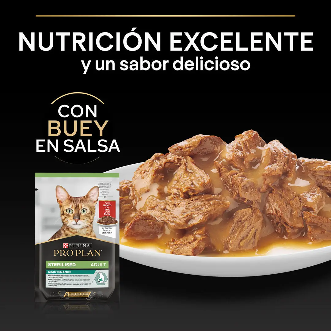 Pro Plan Cat Sobre Adult Sterilised Buey 85 g - Image 5