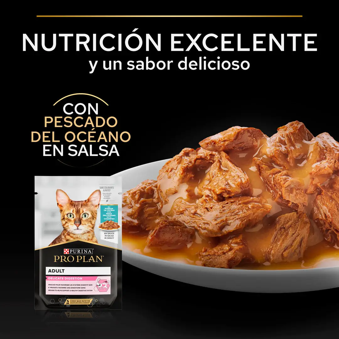 Pro Plan Cat Sobre Delicate Pescado Pack 10x85 g - Image 3